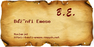 Bánfi Emese névjegykártya