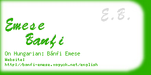 emese banfi business card