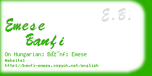 emese banfi business card